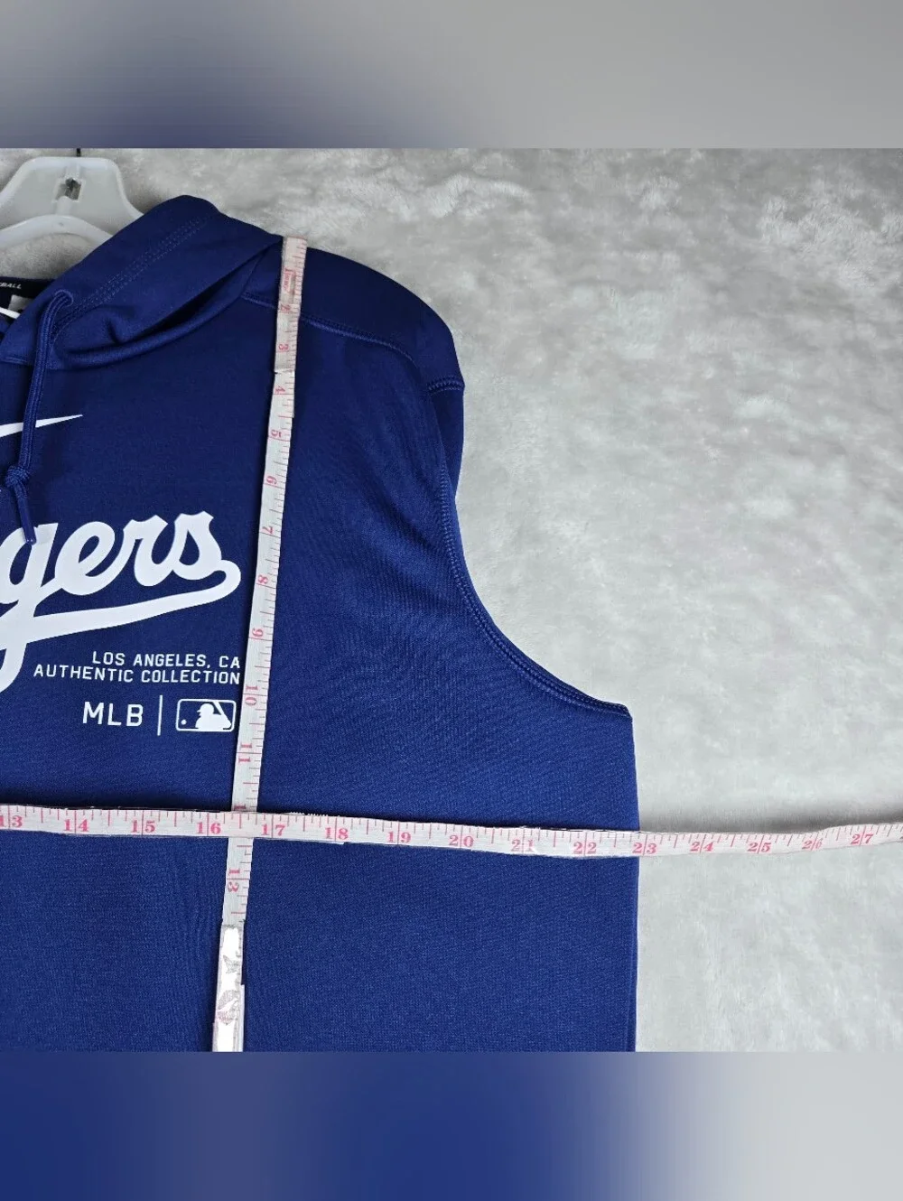 Nike Dodgers Center Swoosh Pullover Hoodie Sweater Mens Size L Large Blue